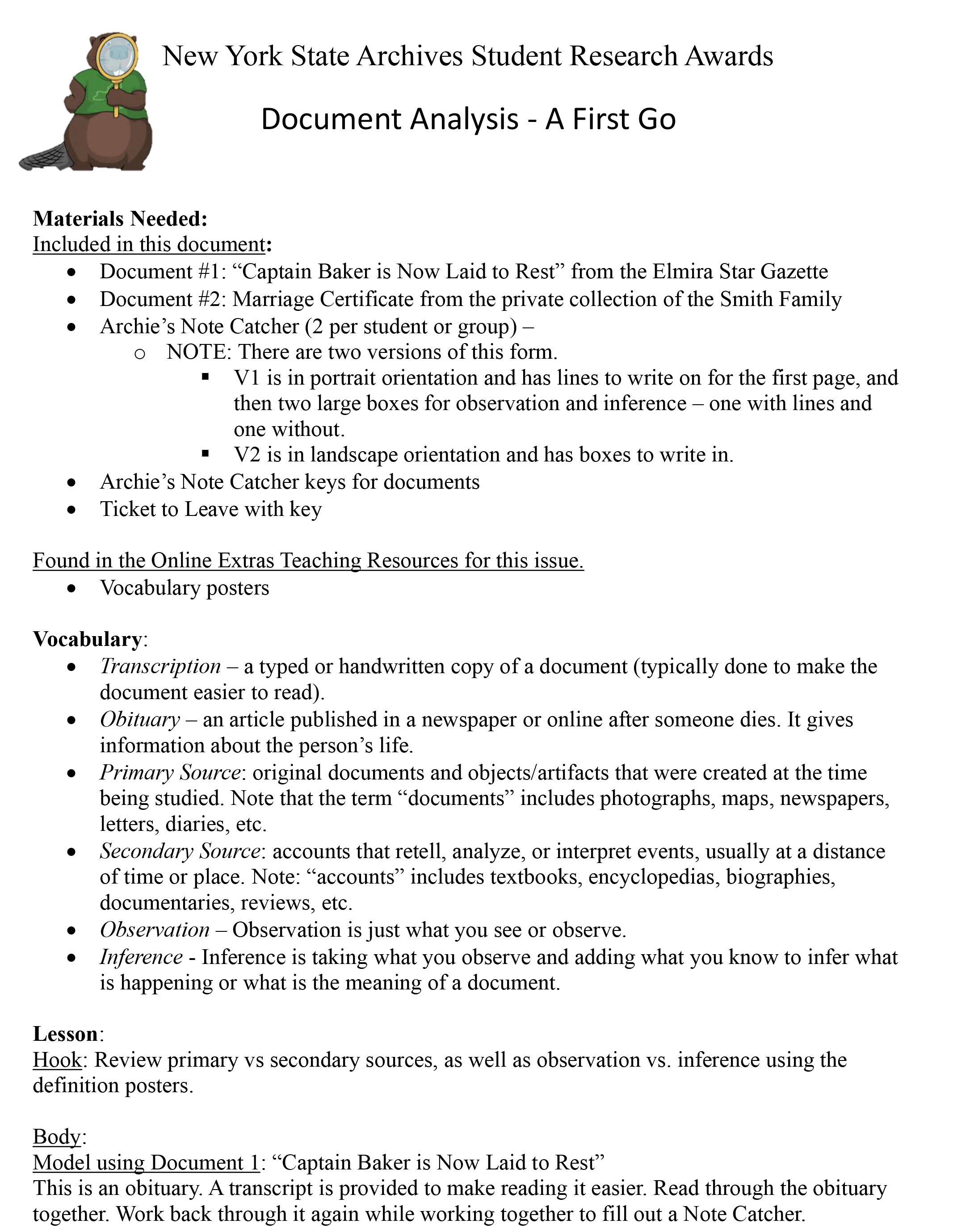 Document Analysis