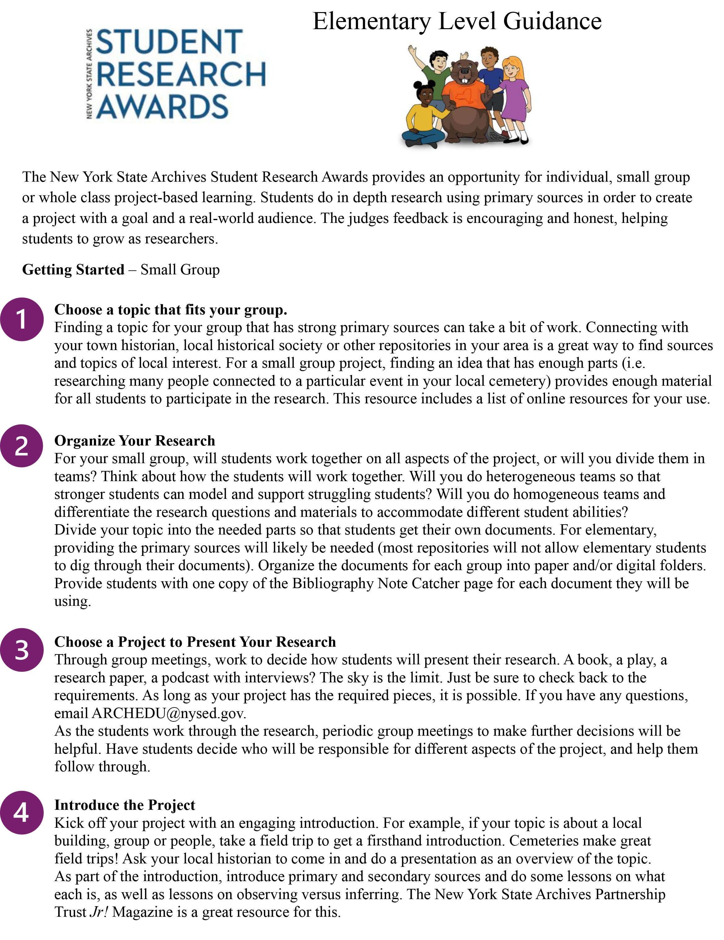 Small Group Guidance