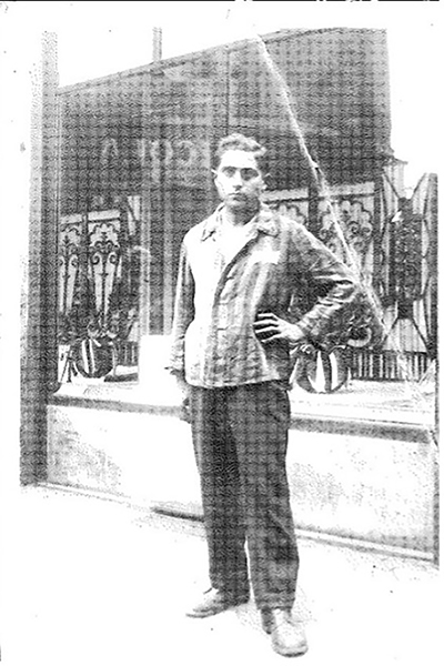 Zimmerman in camp uniform Zimmerman in camp uniform