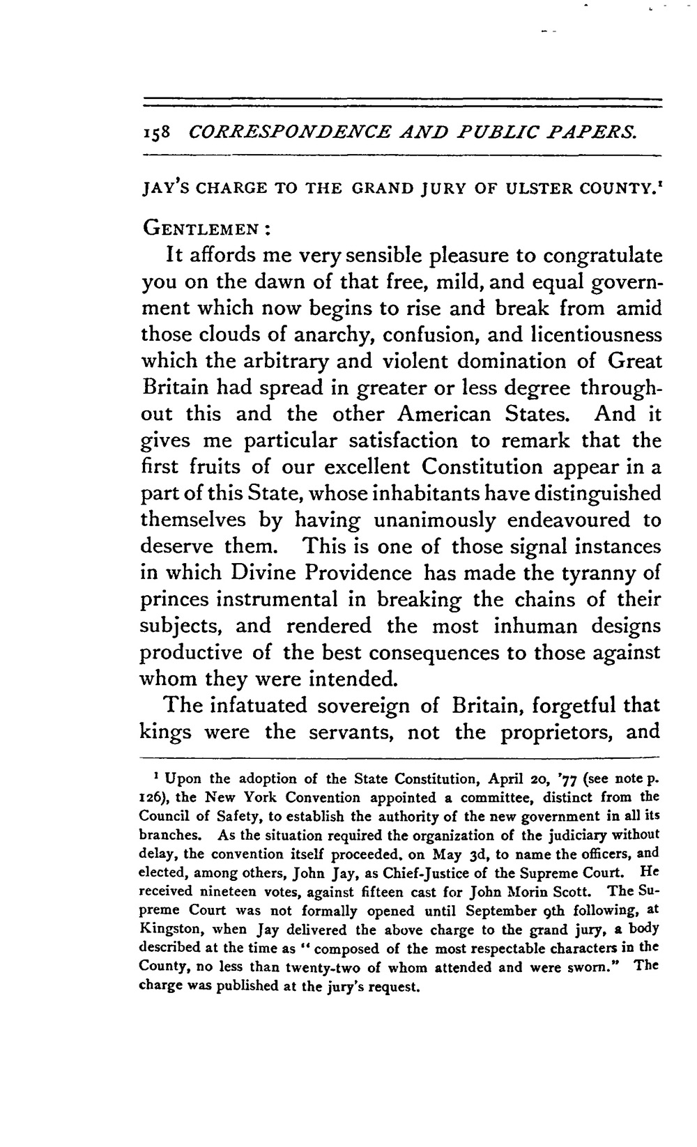 John Jay to the Grand Jury of Ulster County