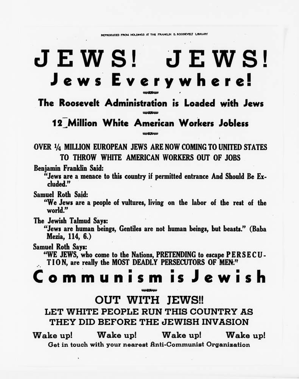 Antisemitic Poster