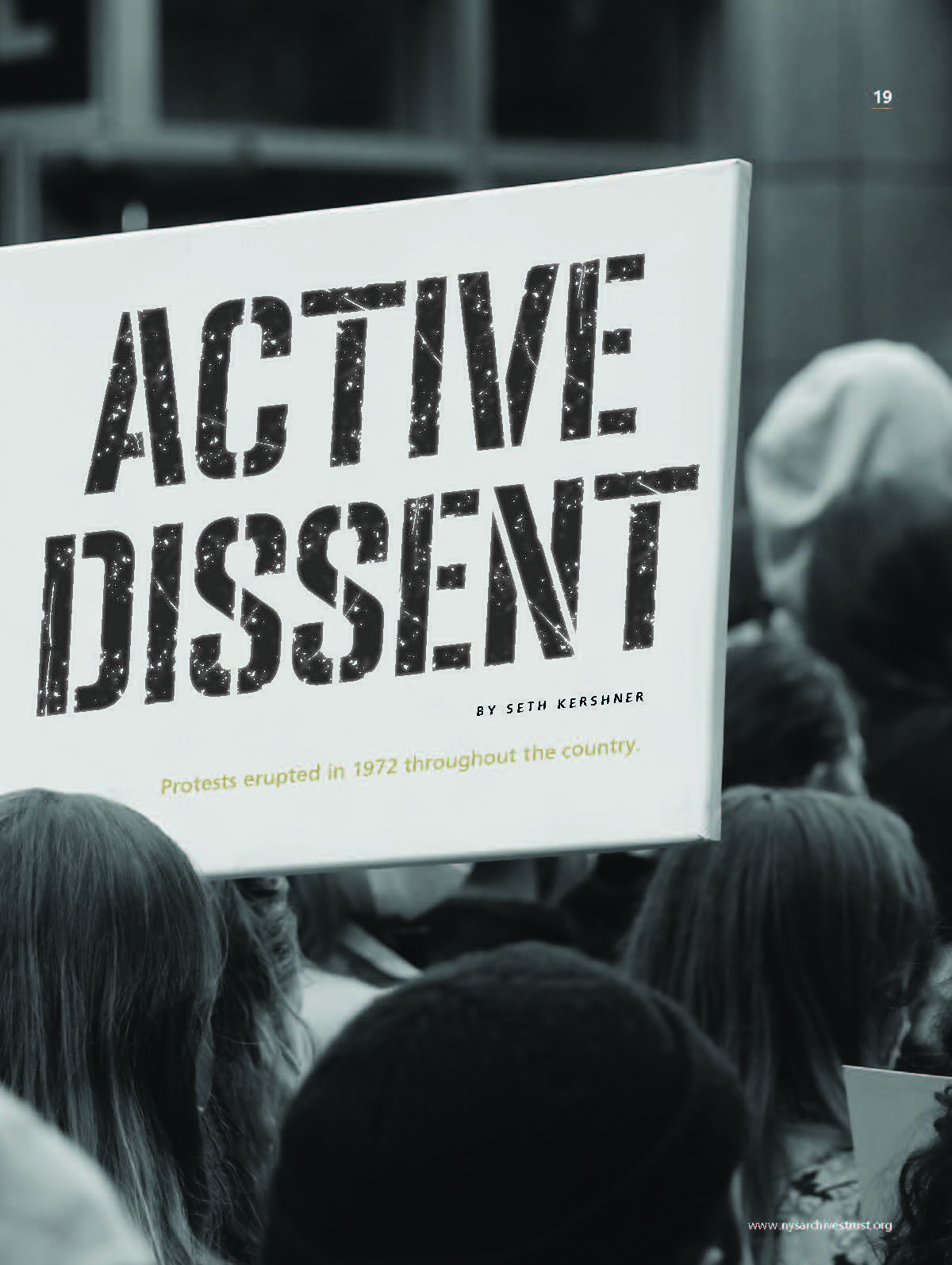 Cover Page of Active Dissent Article