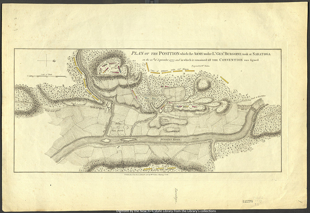 Plan of Position of Burgoyne at Saratoga