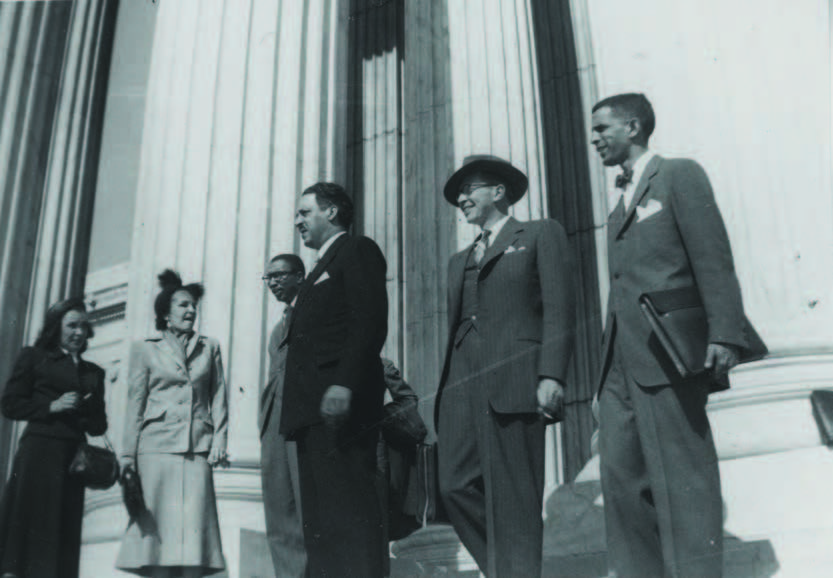 Photograph of Franklin Williams and Thurgood Marshall on the Steps of the United States Supreme Court