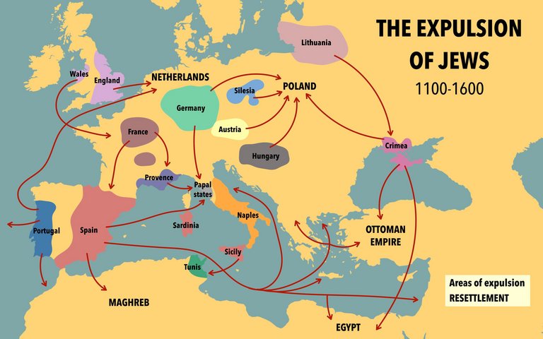 Expulsion of Jews Map