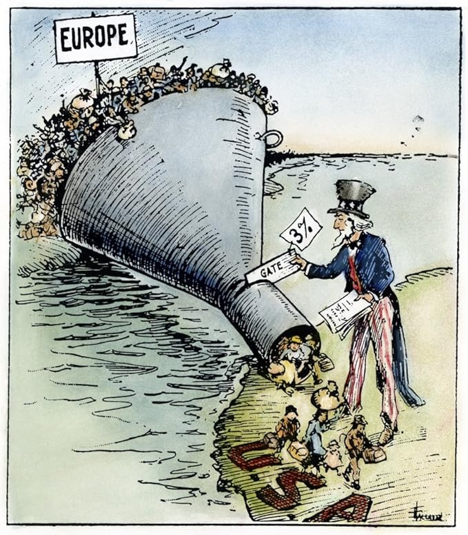 Immigration Funnel Political Cartoon