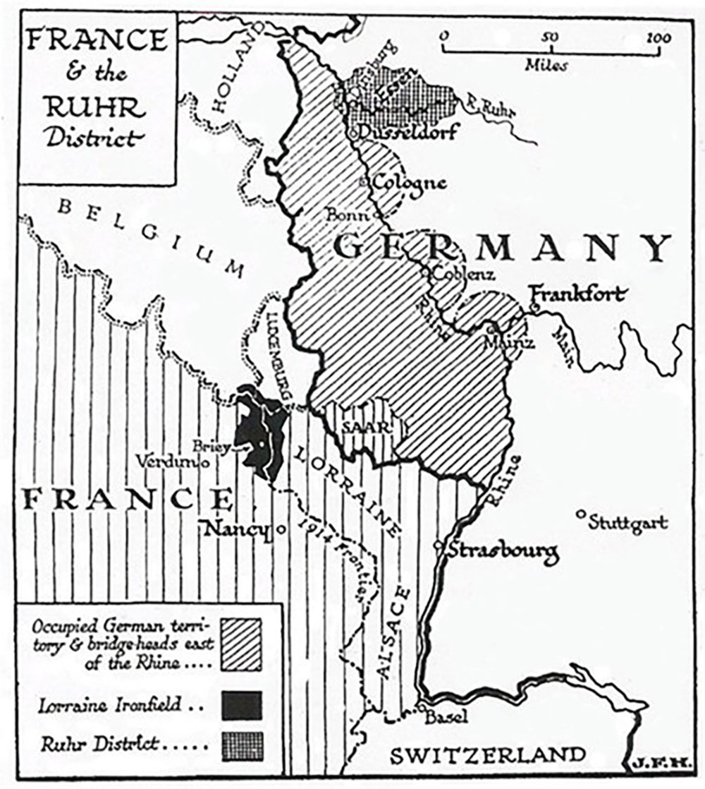 Map of the Ruhr District