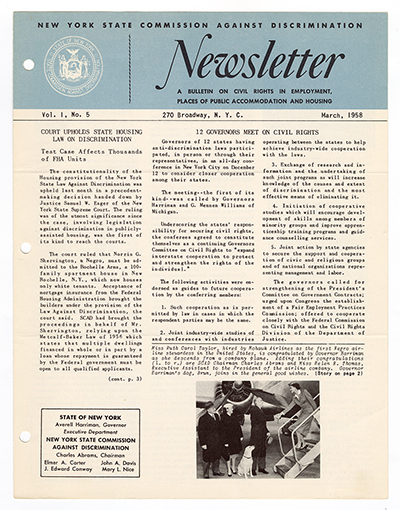 SCAD Newsletter from March 1958