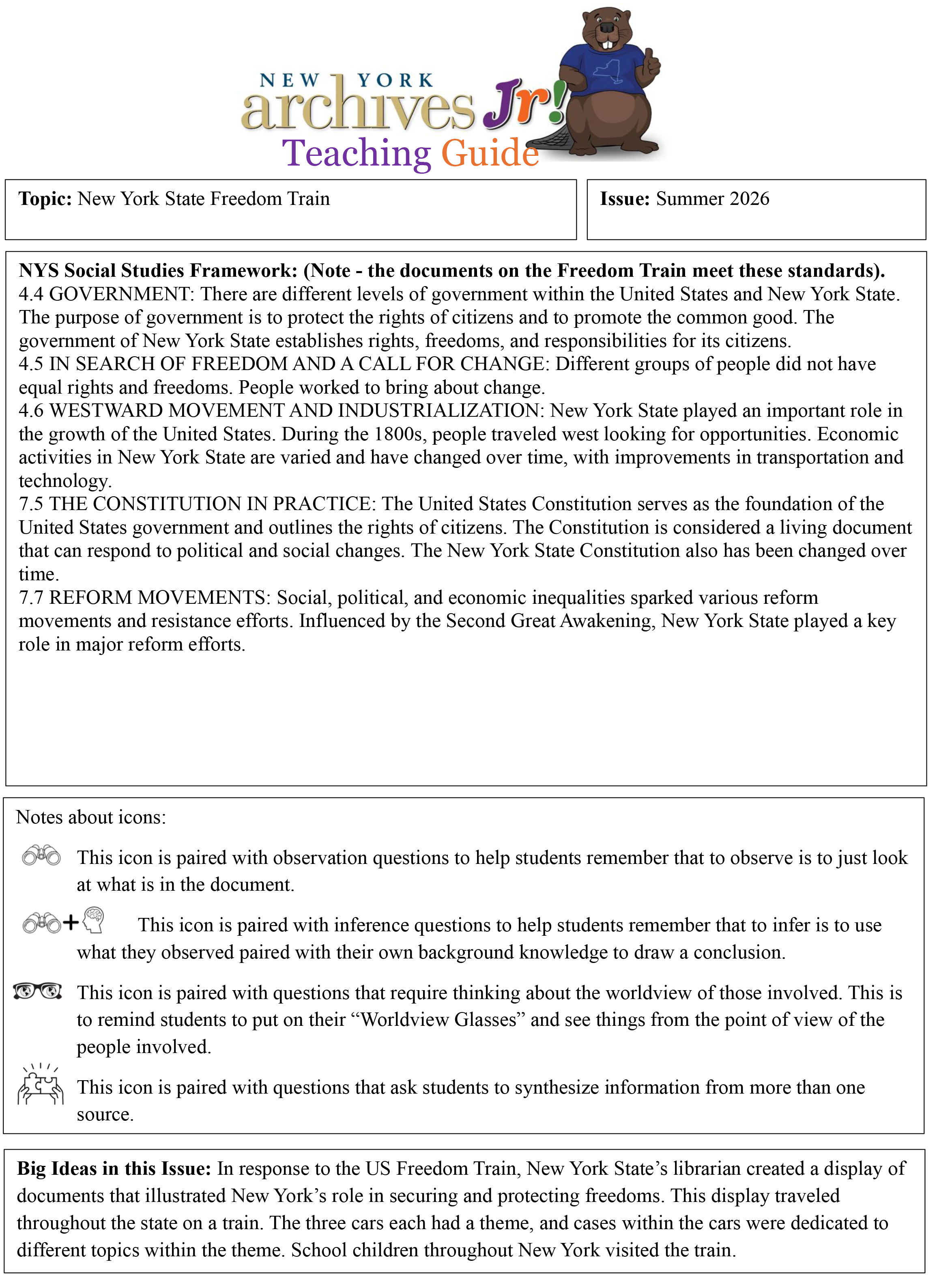Summer 2026 Teaching Guide
