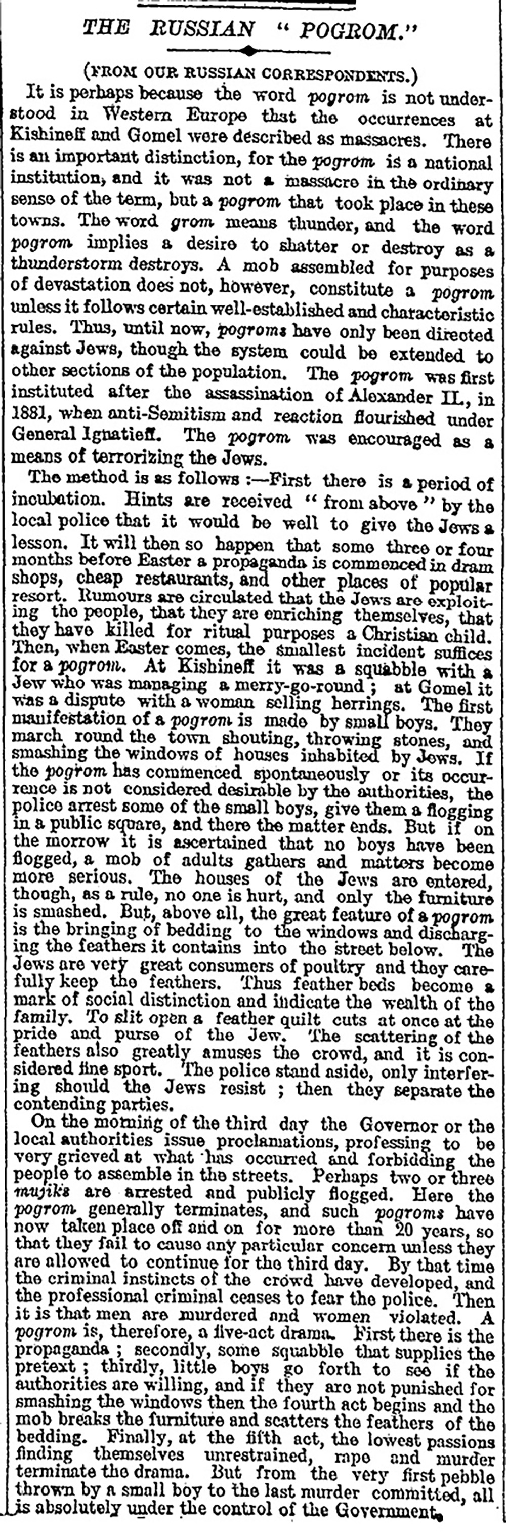 Pogrom Article Pogrom Article