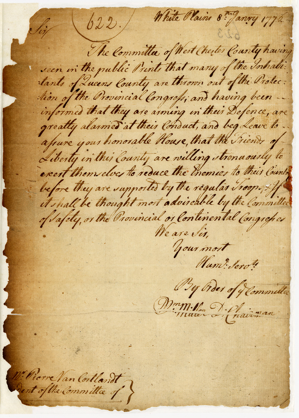 Letter from the Westchester Committee on Safety