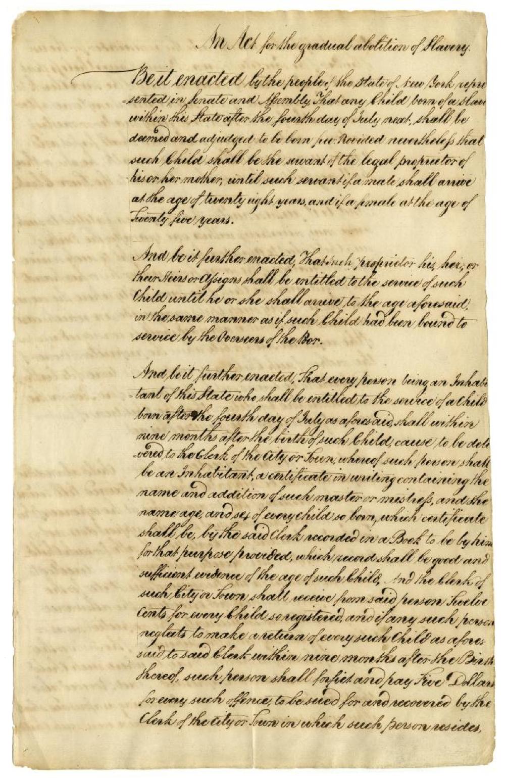 An Act for Gradual Abolition