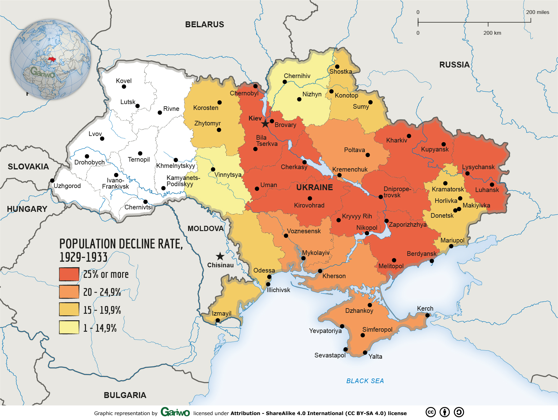 Map of Holodomor
