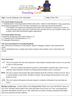 Winter 2026 New York Archives JR Teaching Guide