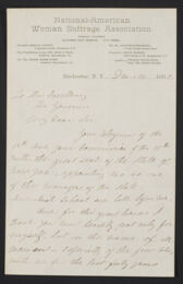 Letter to Roswell Flowers from Susan B. Anthony