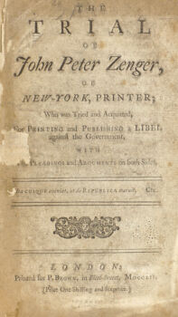 The Trial of John Peter Zenger