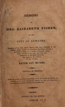 Elizabeth Fisher Memoir