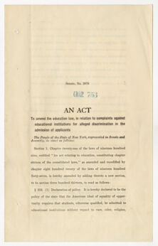 New York Education Antidiscrimination Law